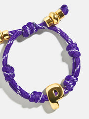 Knotty Initial Custom Bracelet - Purple Single Letter