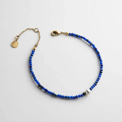 Kyanna Semi-Precious Waterproof Anklet - Lapis
