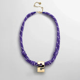 Knotty Varsity Custom Necklace - Purple Single Digit