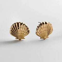 Marina Gold Seashell Earrings - Gold