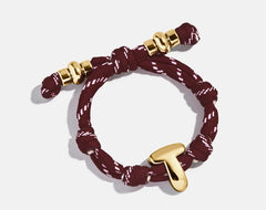 Knotty Initial Custom Bracelet - Maroon Single Letter