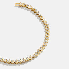 Mickey Mouse Disney Repeating Tennis Bracelet - Gold/Pavé