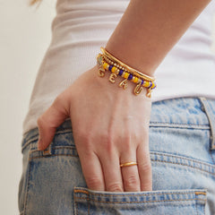Louisiana State University Beaded Charm Bracelet - Louisiana State University