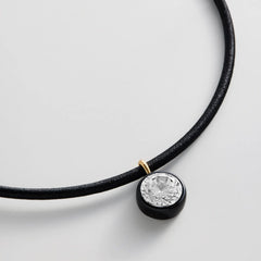 Lindsey Crystal Collar Necklace - Jet Black