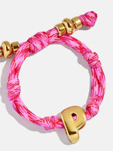 Knotty Initial Custom Bracelet - Fuchsia Single Letter