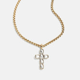 Mara Cross Necklace - Bezel Cross