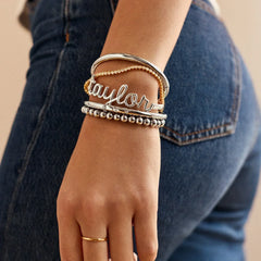 Nadia Classic Hinge Bangle - Classic Thin Silver
