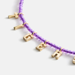Louisiana State University Delicate Beaded Necklace - Louisiana State University