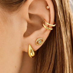Ojo 18K Gold Earrings - Evil Eye