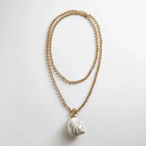 Ophelia Shell Wrap Necklace - Gold/Pearl