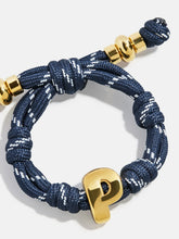 Knotty Initial Custom Bracelet - Navy Single Letter