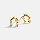 Lucky You 18K Gold Kids' Horseshoe Earrings - Horseshoe