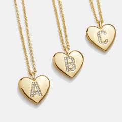 Little Love Kids' Initial Heart Necklace - Gold