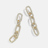 Nova Statement Earrings - Gold/Pavé