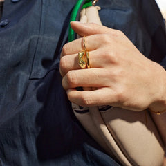 Mini Bubble Initial Ring - S