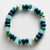 Marjorie Beaded Bracelet - Blue Multi