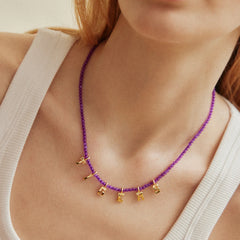 Louisiana State University Delicate Beaded Necklace - Louisiana State University