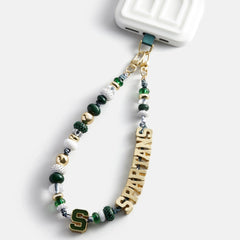Michigan State University Beaded Bandana Phone Charm - Michigan State University