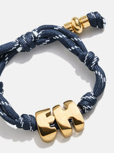 Knotty Initial Custom Bracelet - Navy Double Letters