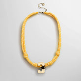 Knotty Varsity Custom Necklace - Marigold Single Digit