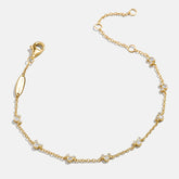 Mickey Mouse Disney 18K Gold Plated Sterling Silver Bracelet - Gold/Pavé