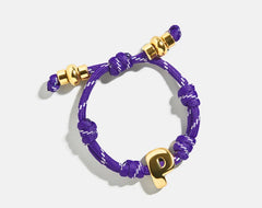 Knotty Initial Custom Bracelet - Purple Single Letter