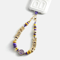 Louisiana State University Beaded Bandana Phone Charm - Louisiana State University