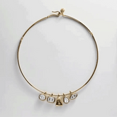 Lexi Removable Charm Custom Collar Necklace - Gold