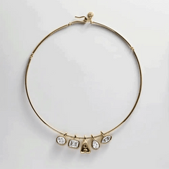 Lexi Removable Charm Custom Collar Necklace - Gold