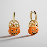 Laughing Jack Earrings - Pumpkin