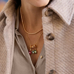 Merry & Bright Christmas Charm Necklace - Christmas Lights