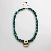 Knotty Varsity Custom Necklace - Dark Green Single Digit