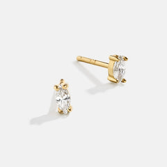 Luna 18K Gold Kids' Earrings - Gold/Pavé
