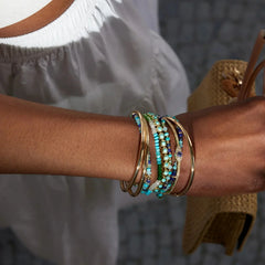 Nina Semi-Precious Bracelet - Gold/Turquoise