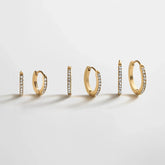 Niata Waterproof Earring Set - Gold/Pavé