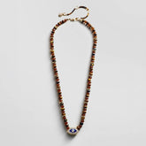 Positive View Semi-Precious Evil Eye Necklace - Tiger's Eye