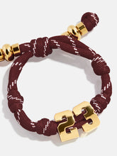 Knotty Varsity Number Custom Bracelet - Maroon Double Digit