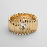 Mona Gold Wrap Ring - Gold/Pavé