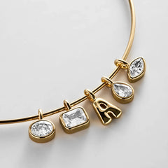 Lexi Removable Charm Custom Collar Necklace - Gold