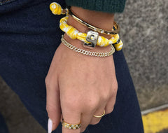 Knotty Varsity Number Custom Bracelet - Marigold Double Digit