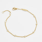 Yasmine 18K Gold Birthstone Bracelet - Crystal