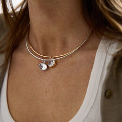 Lexi Crystal Collar Necklace - Silver
