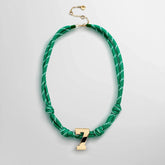 Knotty Varsity Custom Necklace - Bright Green Single Digit