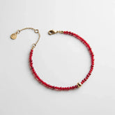 Kyanna Semi-Precious Waterproof Anklet - Red Jasper