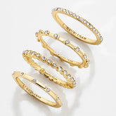 Morgan Ring Set - Gold/Pavé