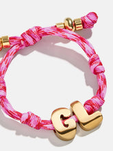 Knotty Initial Custom Bracelet - Fuchsia Double Letters