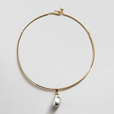 Teagan Pearl Collar Necklace - Gold/Pearl