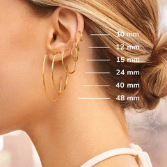 Verbena 18K Gold Earrings - 24MM