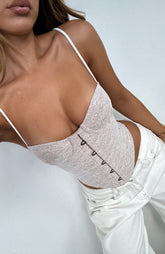 Don't Get Greedy Bustier White