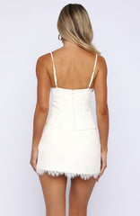 Love Note Mini Skirt Cream